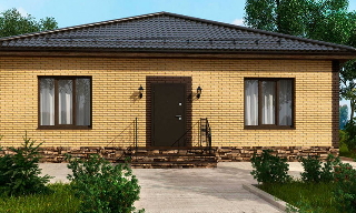 Проекты одноэтажных домов из кирпича | Строй-Пть - Пыть-Ях от 3658 рублей
