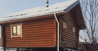 Баня из оцилиндрованного бревна под ключ в Пыть-яхе - от 135850 рублей